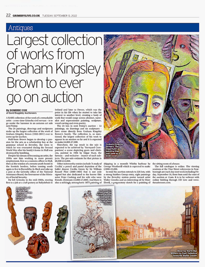 Graham Kingsley Brown in the Grimsby Telegraph, 13th September 2022